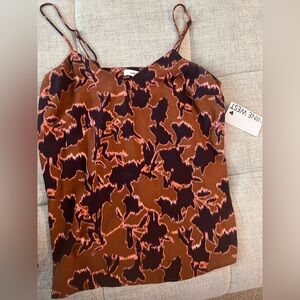 Nine West Abstract Brown and Black Top NWT